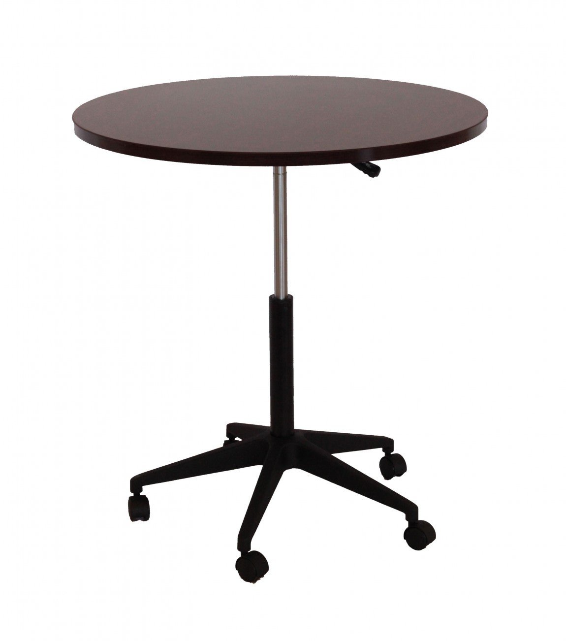 Round Height Adjustable Table on Casters – view 1