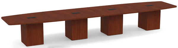 Boat Shaped Conference Tables with Cube Base – view 1