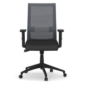 N9NE Mimic Mesh Task Chair, Gray Mesh with Black Seat (6560)