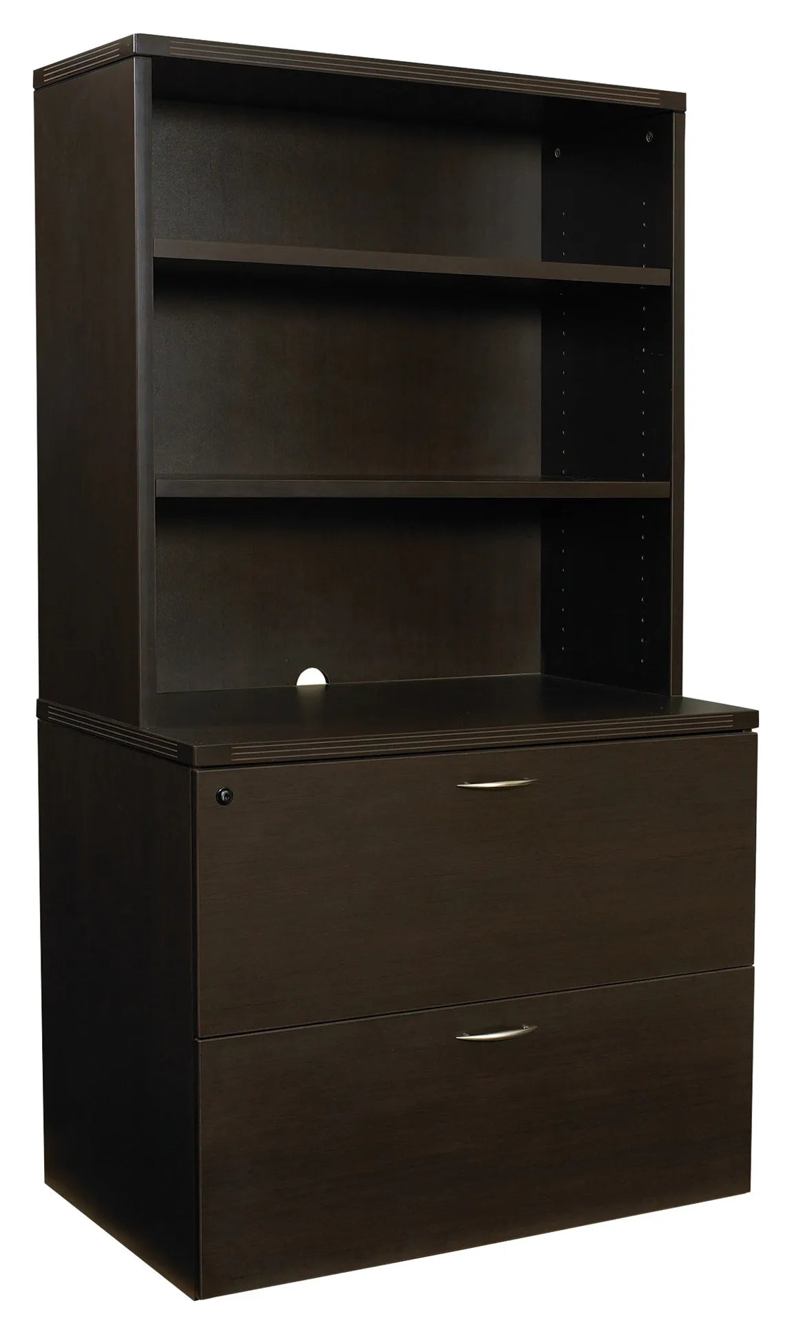 Office Star Napa Lateral File Cabinet with Hutch – view 1