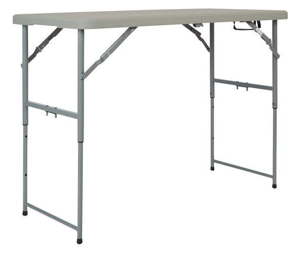 4' Adjustable Fold Resin Table