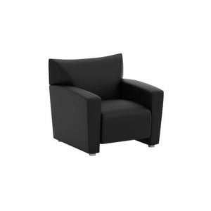 N9NE Tribeca Reception Club Chair, Black Antimicrobial Vinyl (9681)