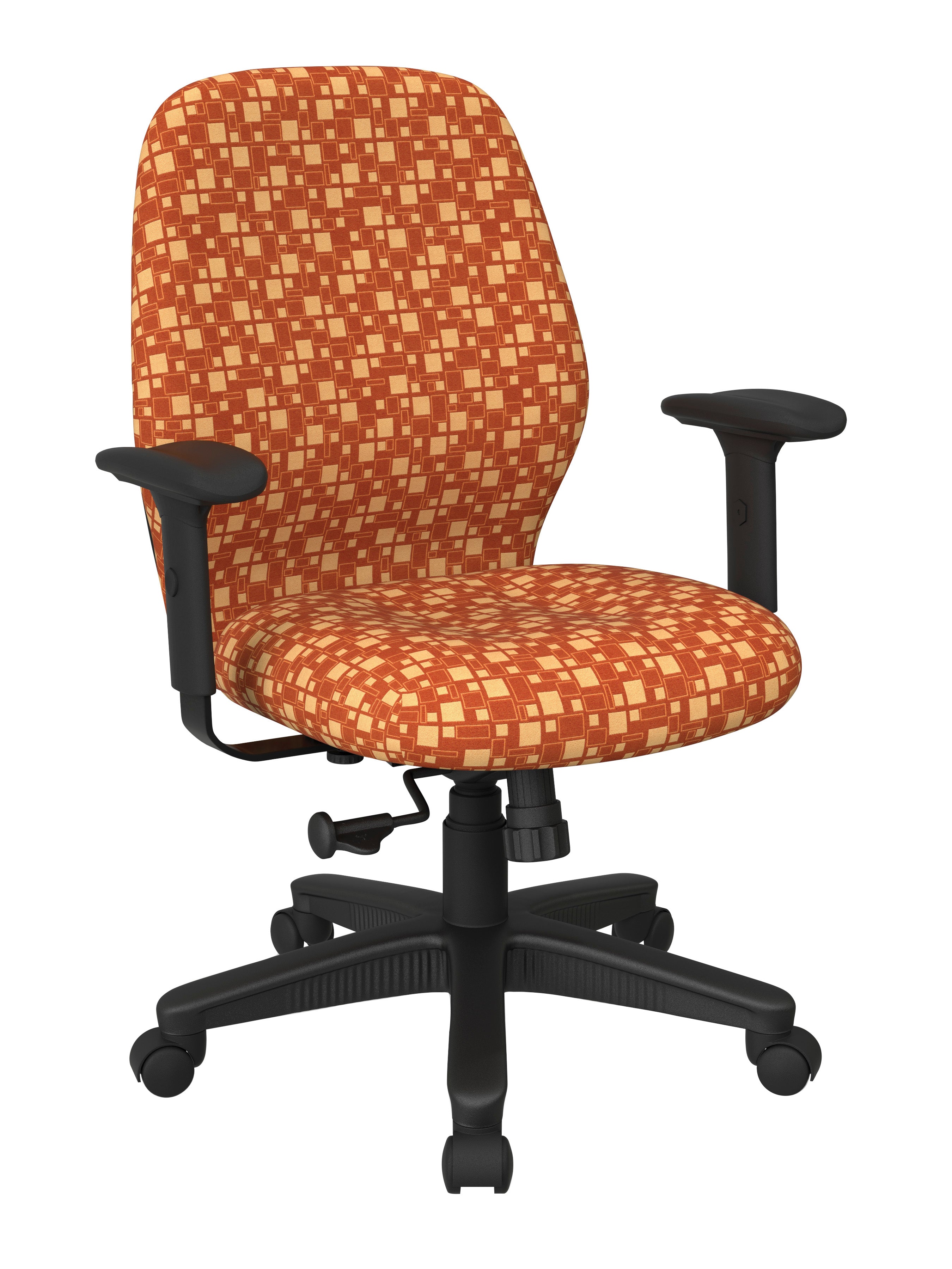 Mid Back 2-to-1 synchro Tilt Chair with 2 -Way Adjustable Soft padded Arms