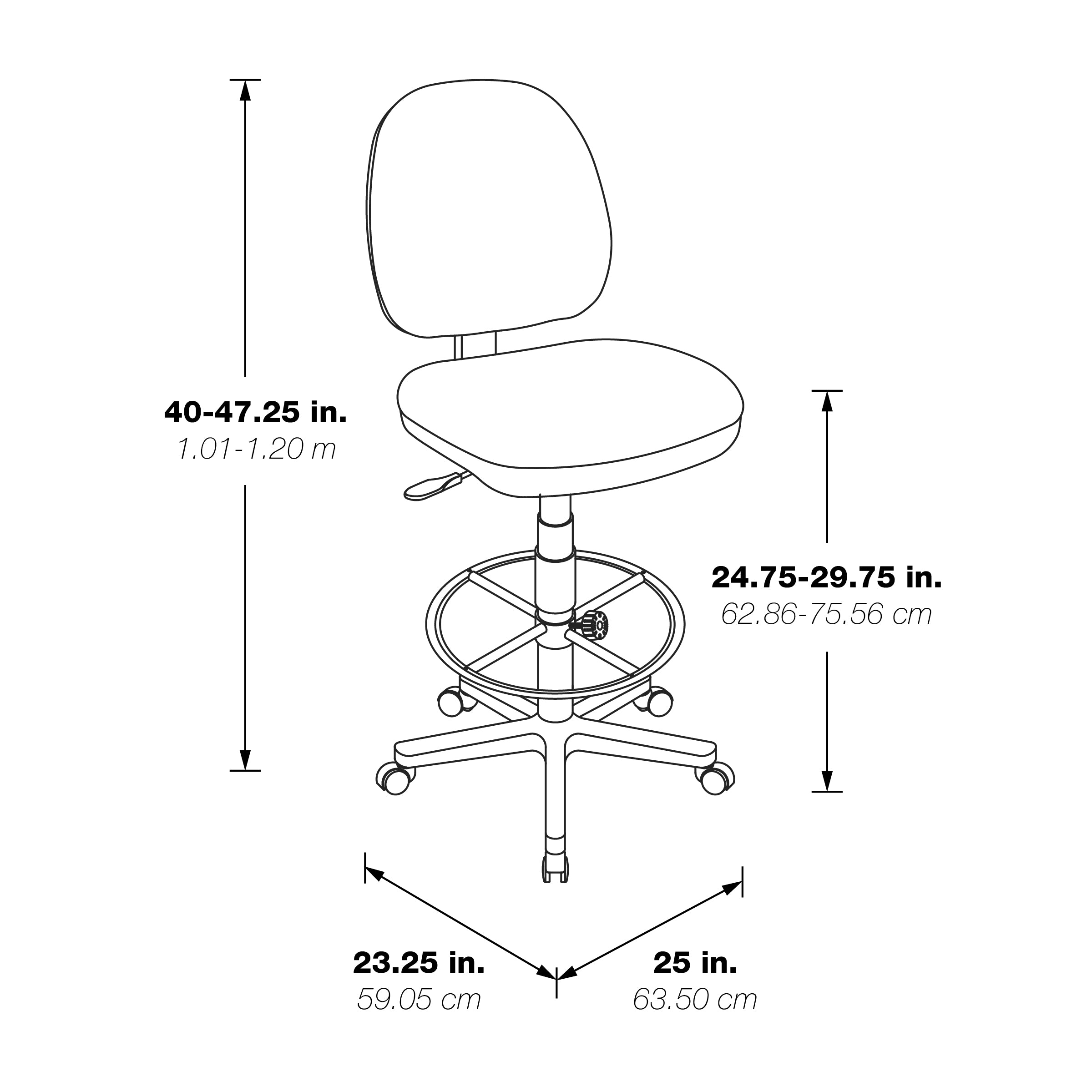 Drafting Chair with Stool Kit