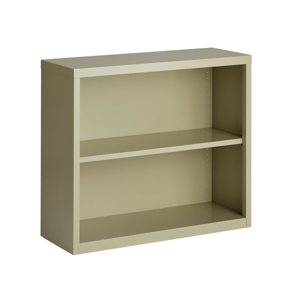 OfficeSource Steel Bookcase Collection 2 Shelf Metal Bookcase, 30" High (OSB2SLF30)