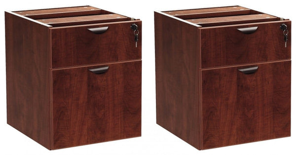 (2) 2 Drawer Hanging Pedestals for Boss Office Furniture – view 1