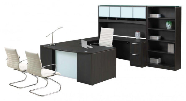 Corp Design Bow Front U Shaped Desks with Storage – view 1