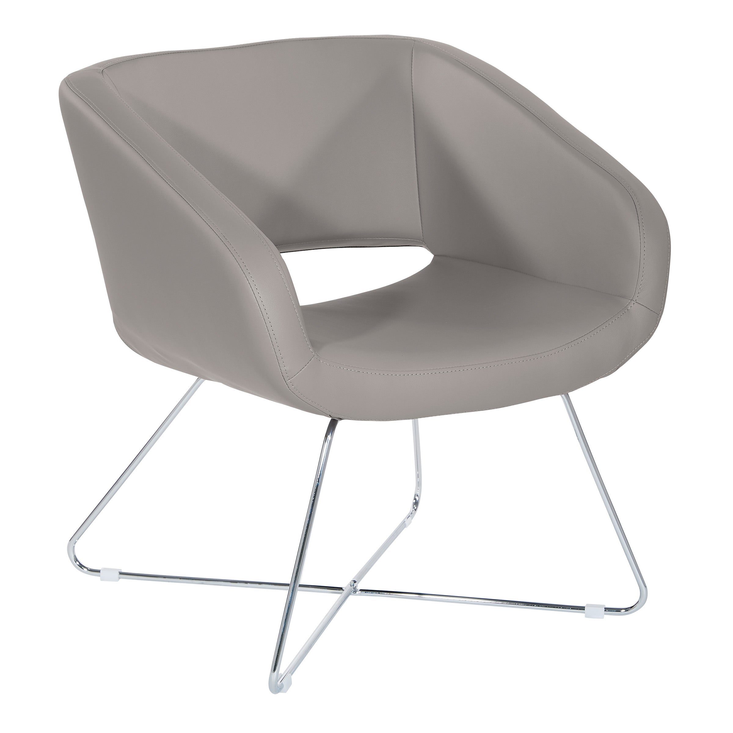 Faux Leather Lounge Chair