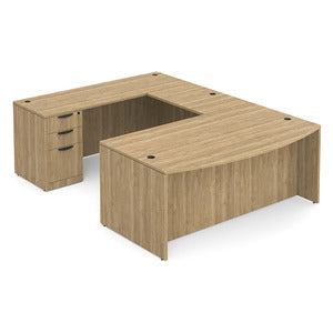 N9NE Classic Laminate Executive Bowfront U-Shape Desk 71" x 112" (CLAUD2002N) - Aspen
