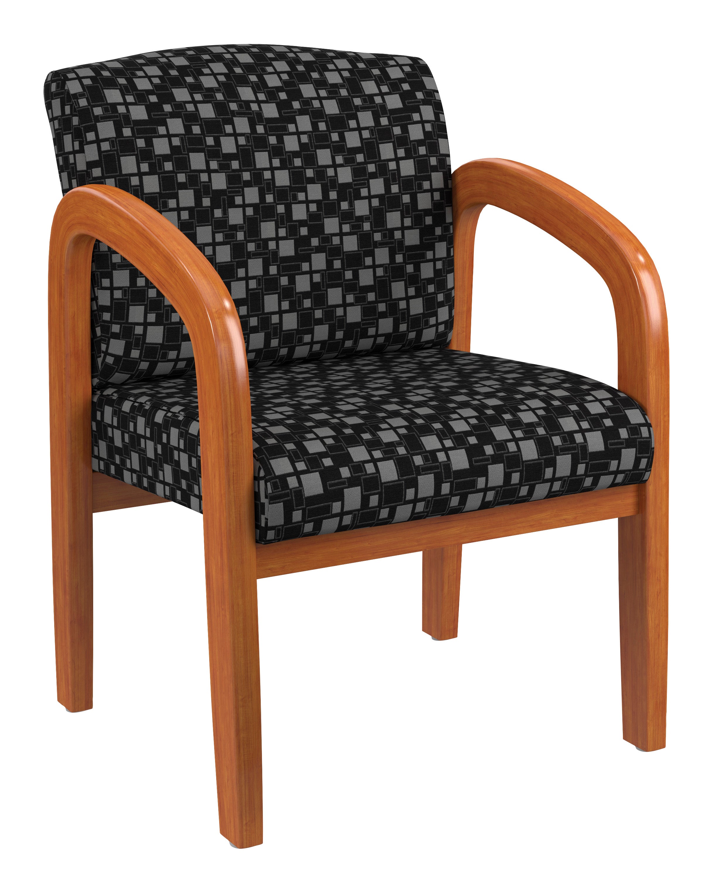 Medium Oak Finish Wood Visitor Chair