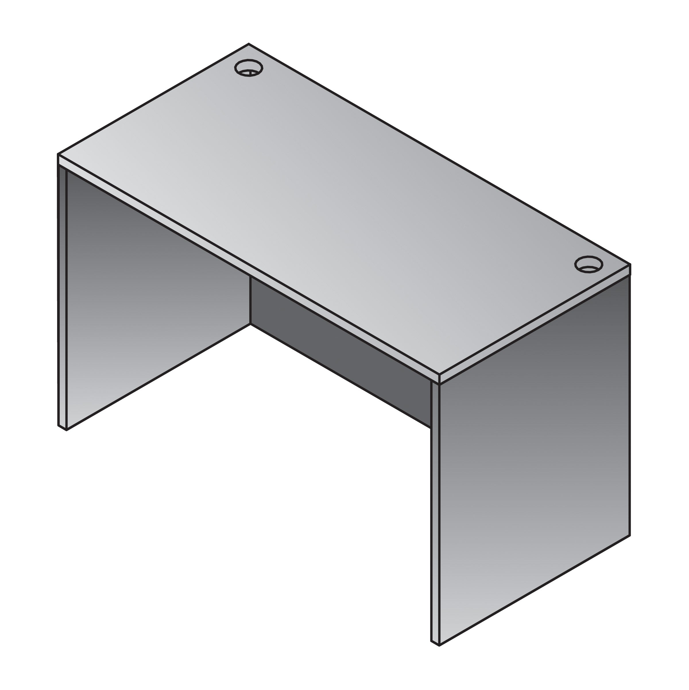 Napa 48"W x 24"D Desk Shell