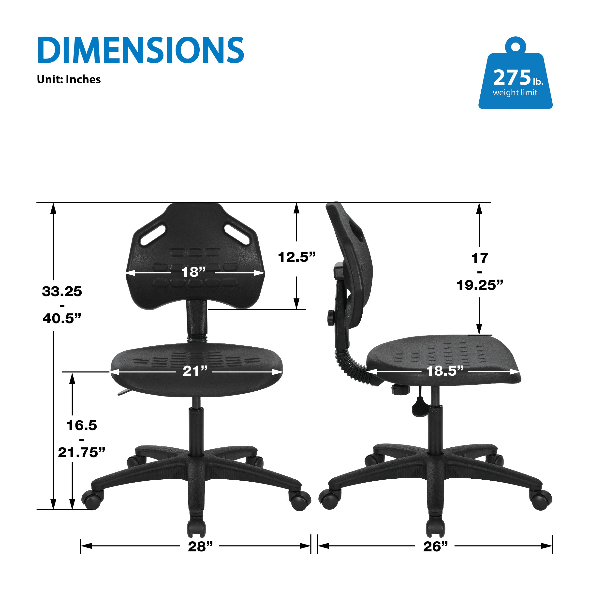Armless Task Chair