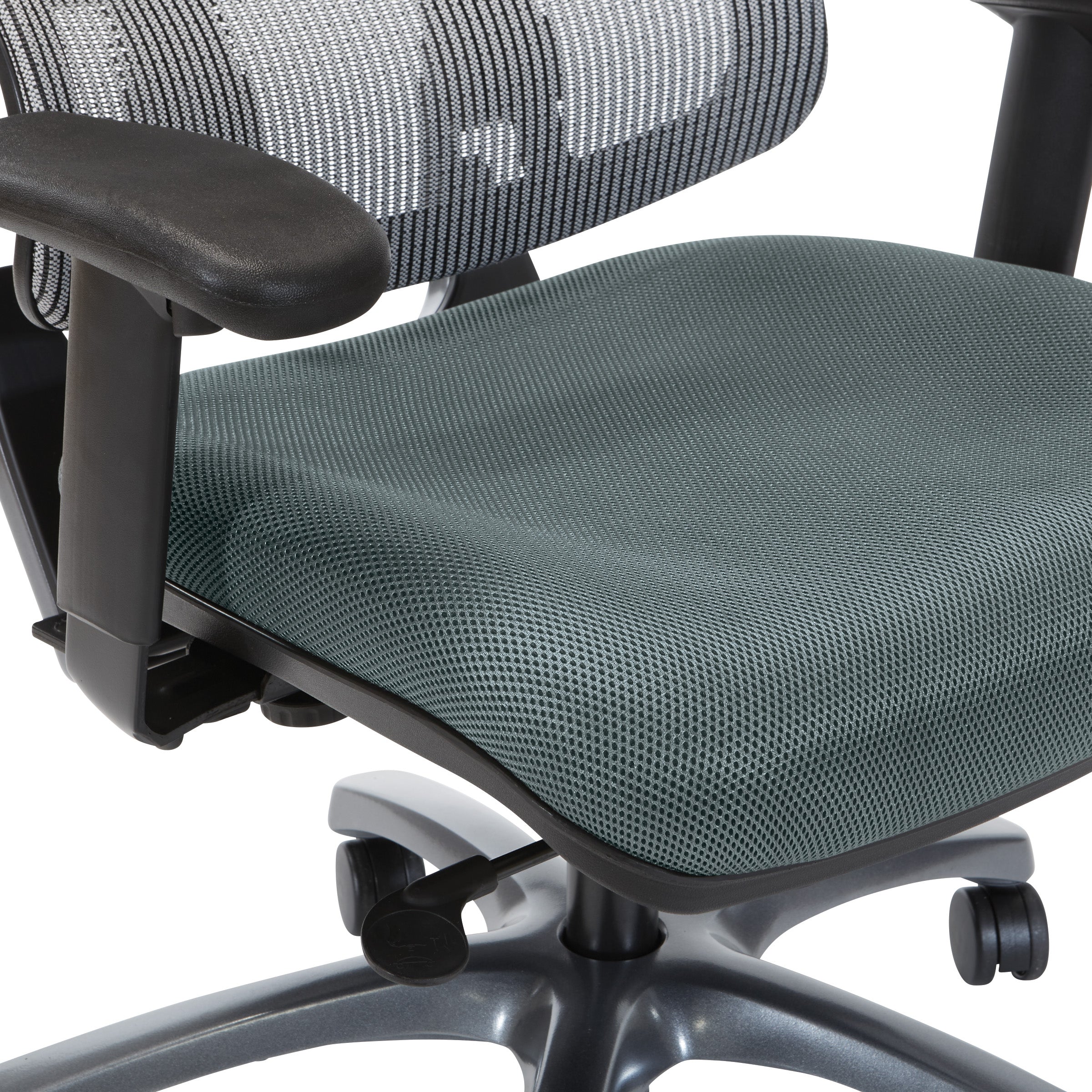 Vertical Grey Mesh Back Chair with Titanium Base
