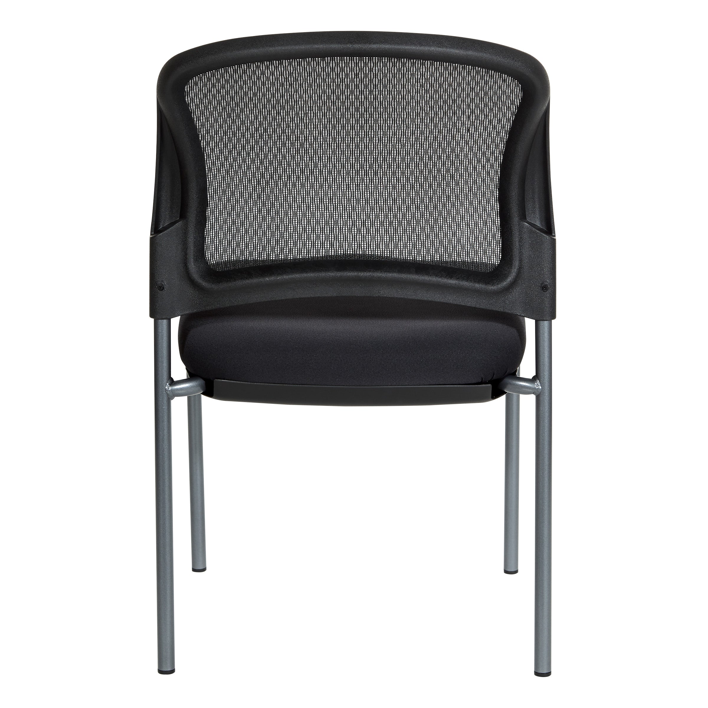 Titanium Finish Black Visitors Chair with ProGrid® Back and Straight Legs