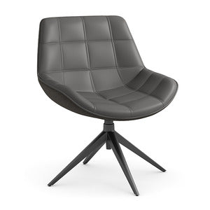 N9NE Konfurb Neo Swivel Lounge Chair, Gray & Charcoal (8201)