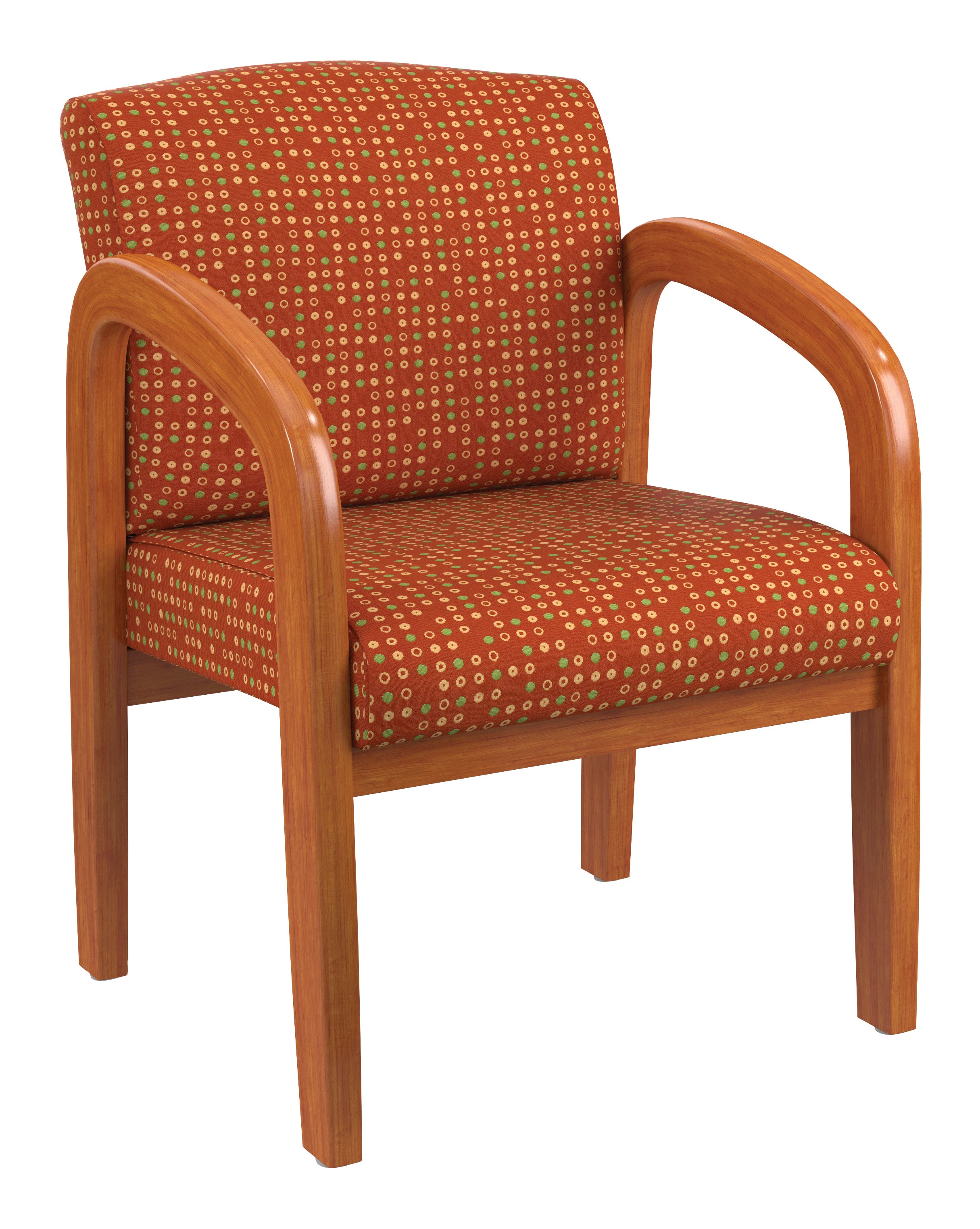 Medium Oak Finish Wood Visitor Chair
