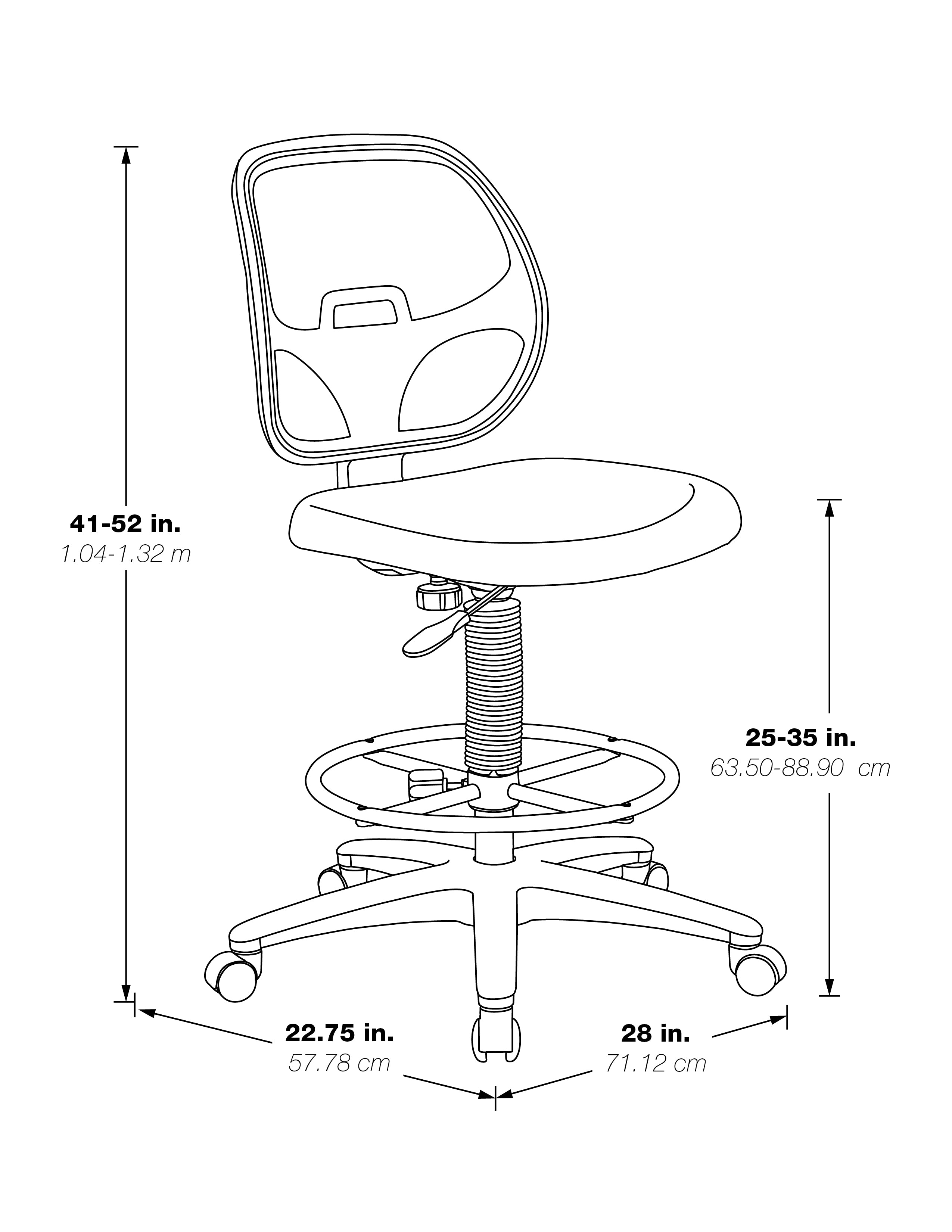 Deluxe Mesh Back Drafting Chair with 18" Diameter Foot ring