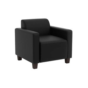 N9NE Hyde Park Black Vinyl Club Chair 28.5" x 28.5" (9081)