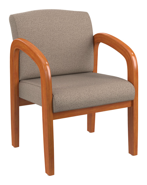 Medium Oak Finish Wood Visitor Chair