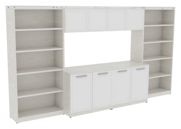 Corp Design Storage Credenzas with Bookcases and Hutch – view 1