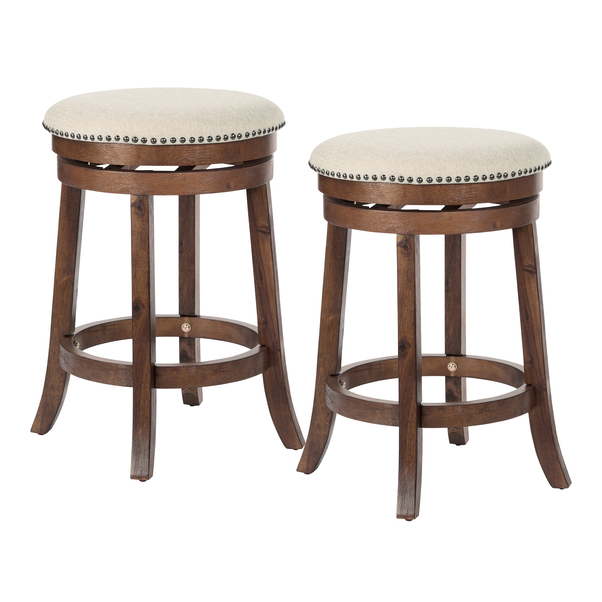 Round Backless Swivel Stool 2-Pack