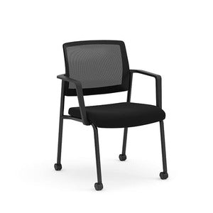 N9NE Daisy Stackable Mesh Guest Chair with Removable Arms