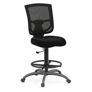 N9NE CoolMesh Pro Deluxe Armless Drafting Stool with Foot Ring (8051)