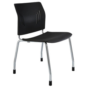 N9NE Agenda Plus 4-Leg Stacking Chair, Chrome Frame (3084)