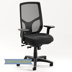 N9NE Synchro High Back Mesh Chair, Twill Seat Colors (2601)