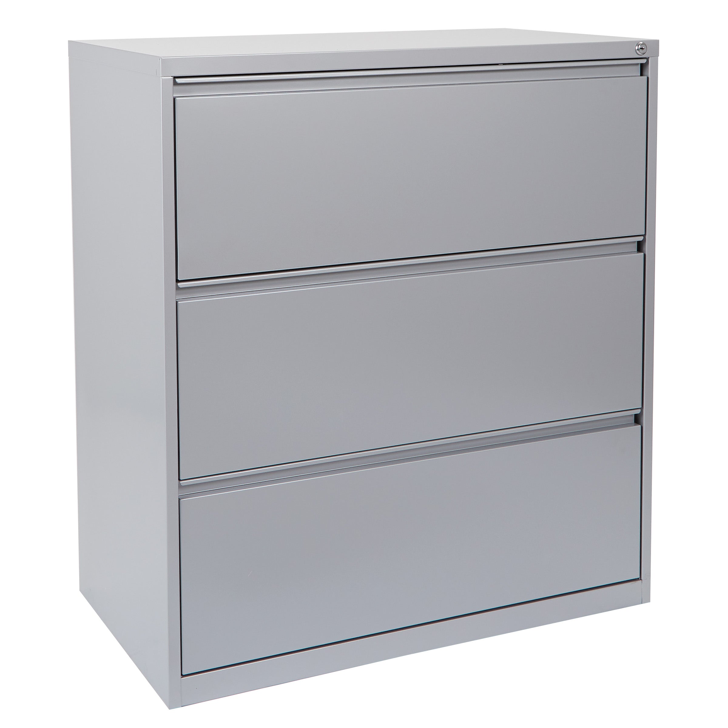 36" Wide 3 Drawer Lateral File With Core-Removeable Lock & Adjustable Glides