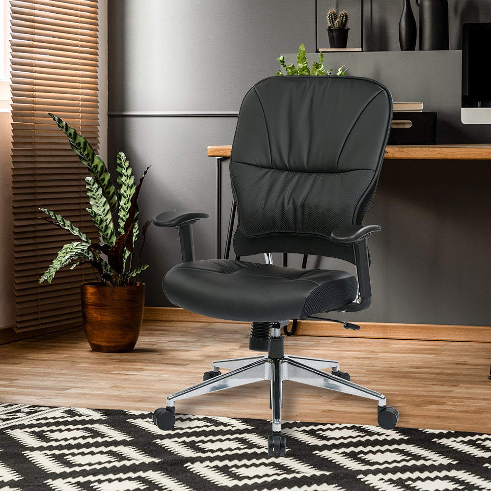 Black Bonded Leather Managers Chair