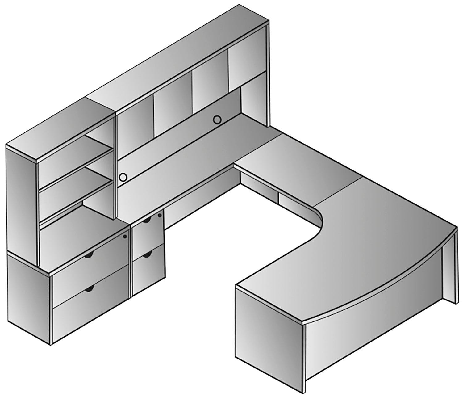Kenwood Left U W/Corner + Storage 108"X102"