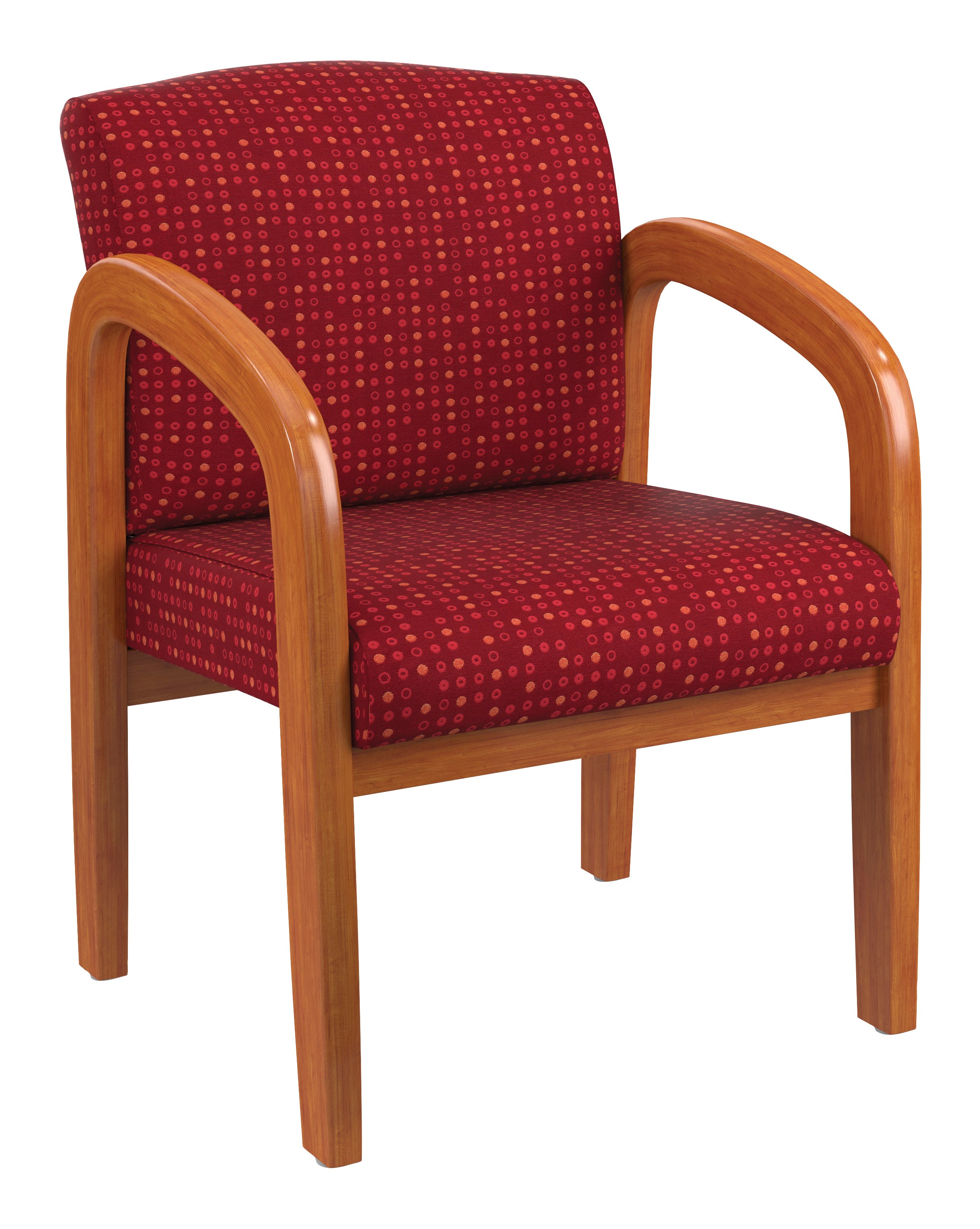 Medium Oak Finish Wood Visitor Chair