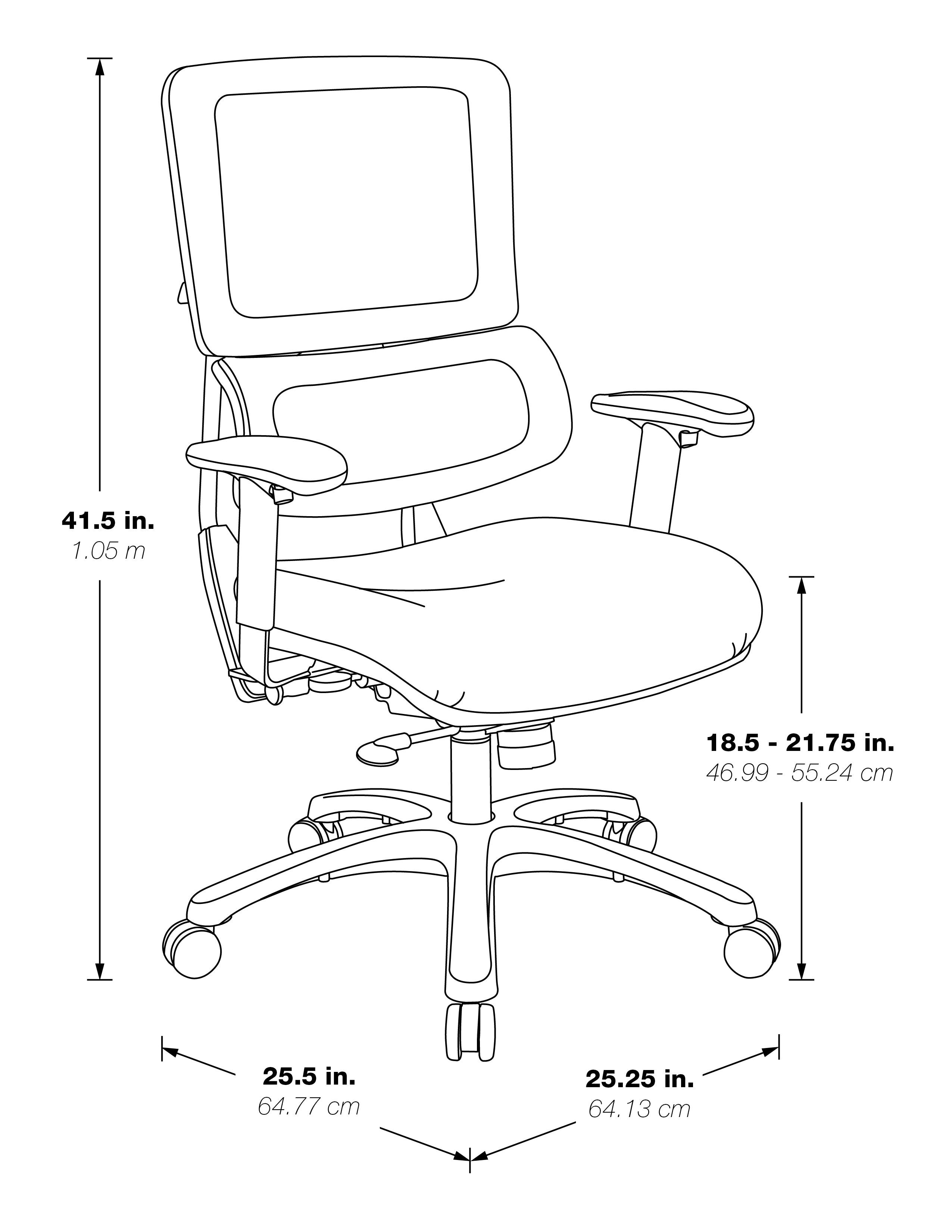 Vertical Black Mesh Back Chair with Headrest