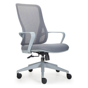 N9NE Flora Mid-Back Mesh Task Chair, Black or Gray (213226)