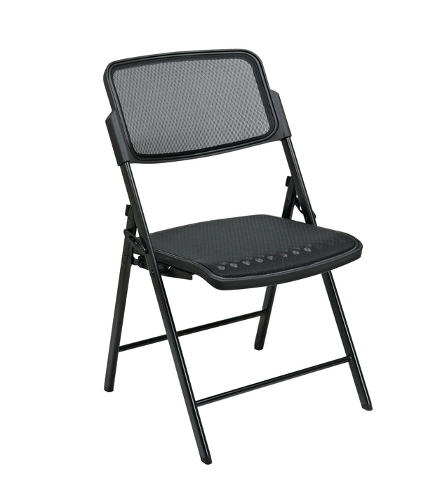Deluxe Folding Chair With Black ProGrid® Seat and Back