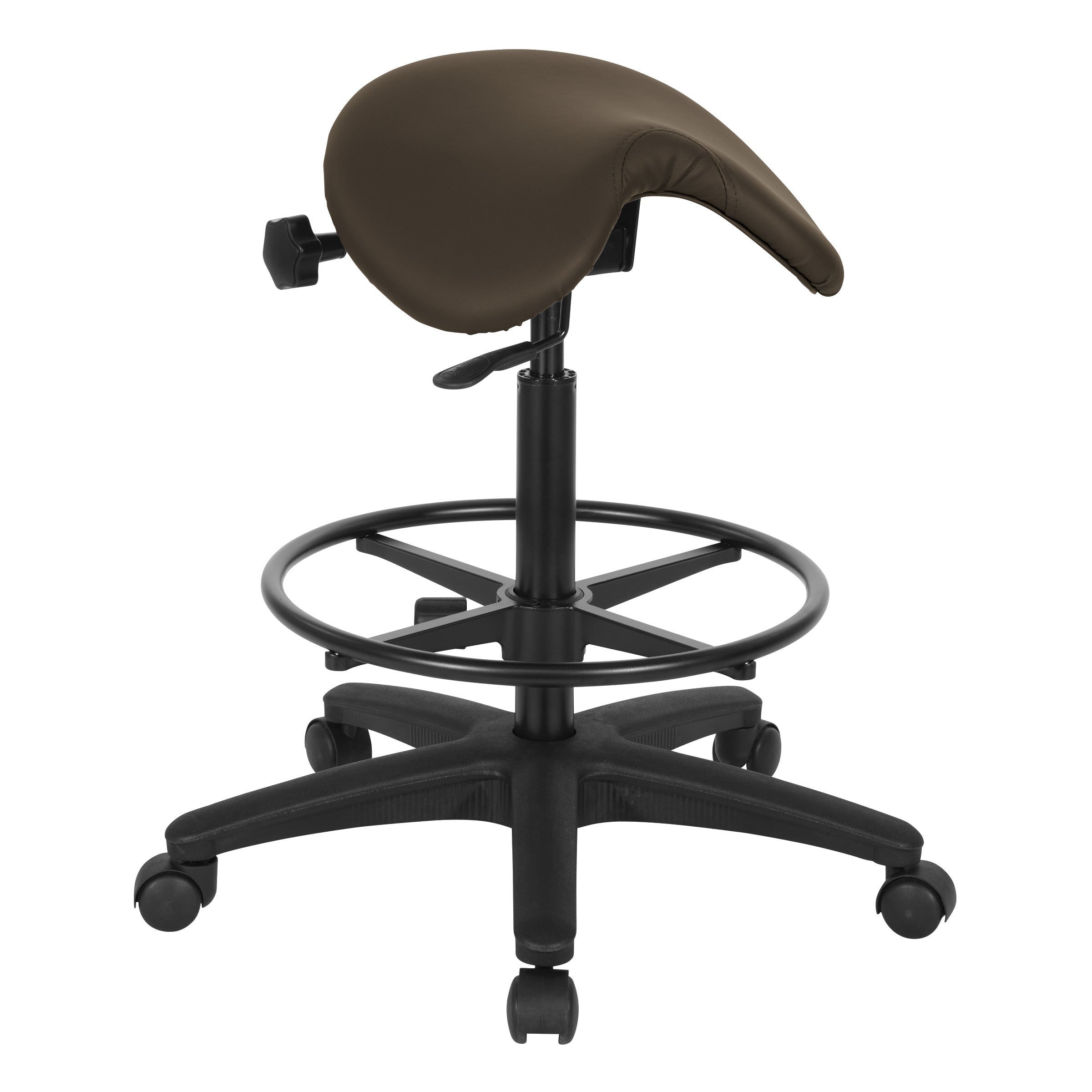 Backless Stool with Saddle Seat