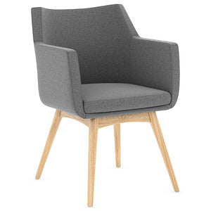 N9NE Konfurb Hady Mid-Back Guest Chair, Natural Wood Base (CHK77588)
