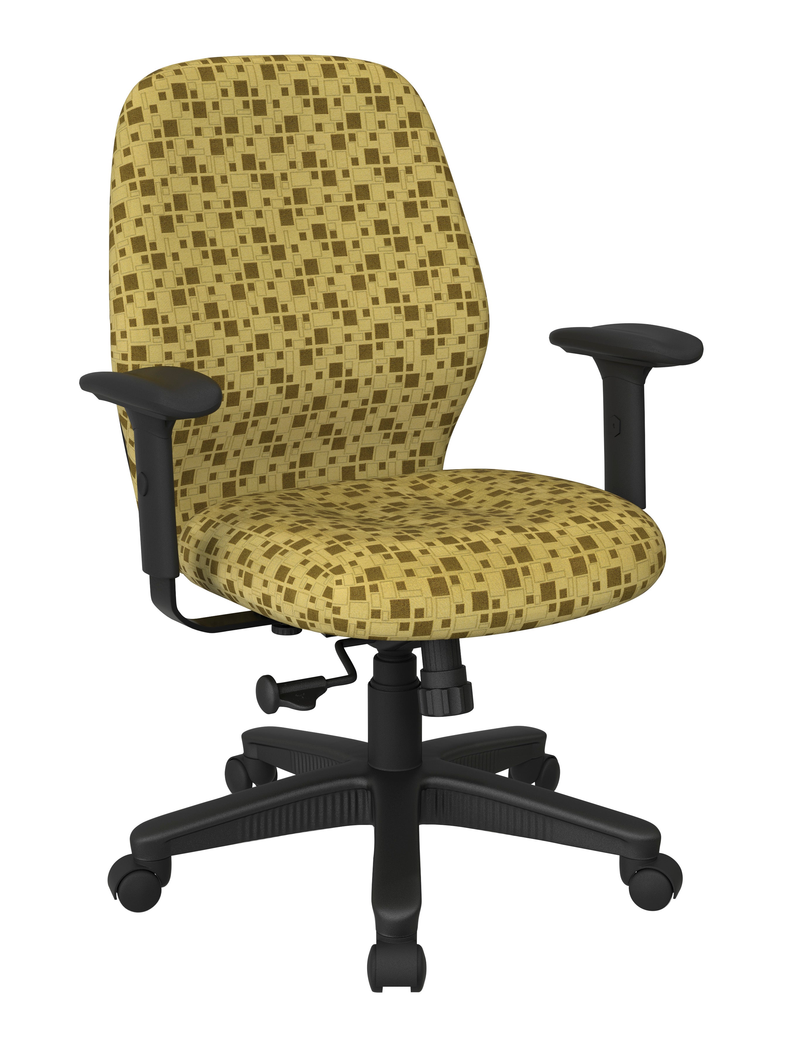Mid Back 2-to-1 synchro Tilt Chair with 2 -Way Adjustable Soft padded Arms