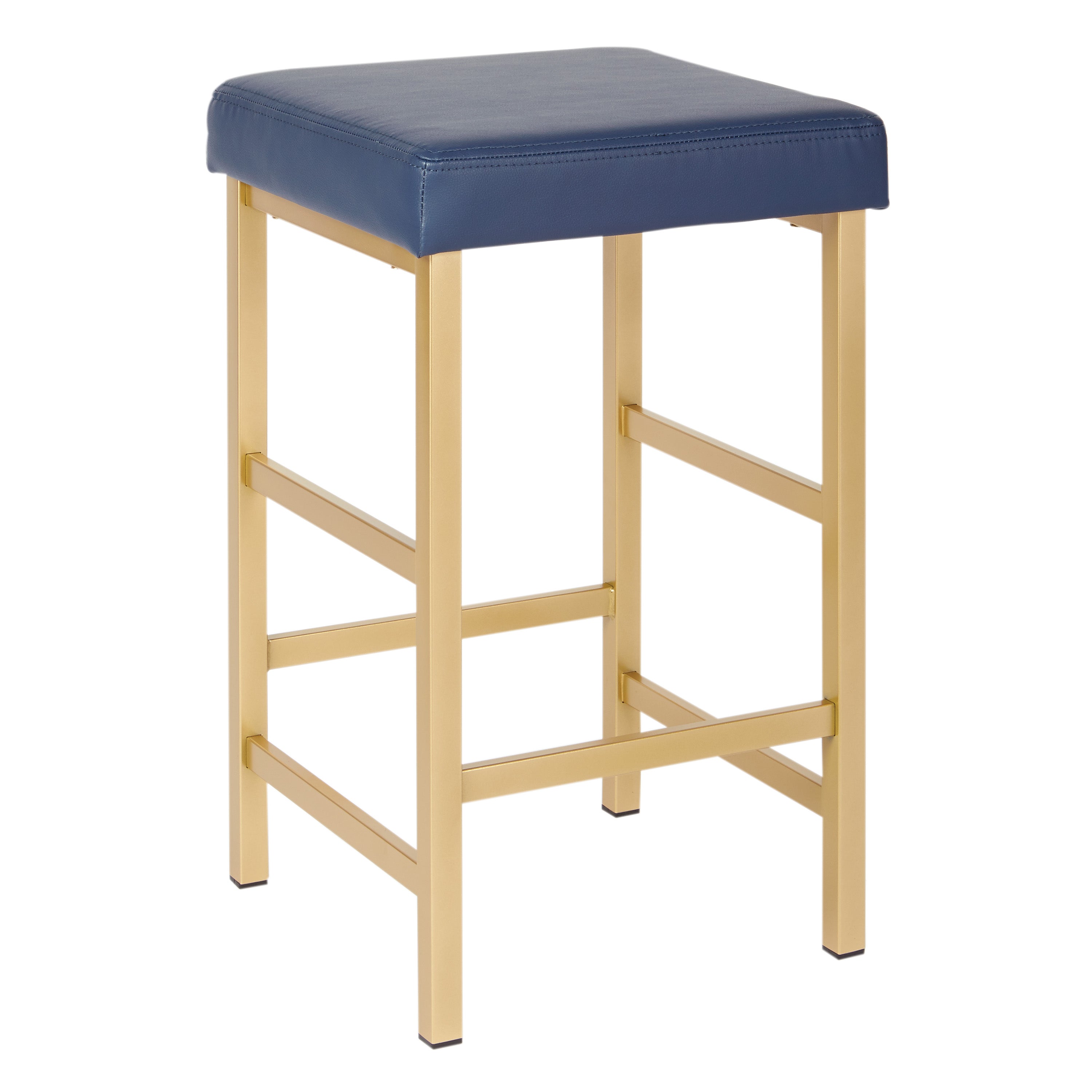 26" Gold Backless Stool