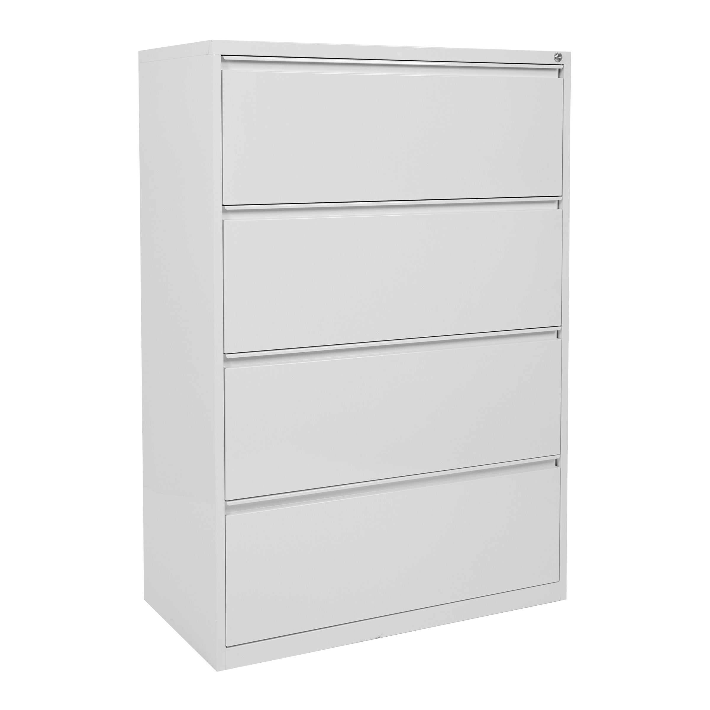 36" Wide 4 Drawer Lateral File With Core-Removeable Lock & Adjustable Glides