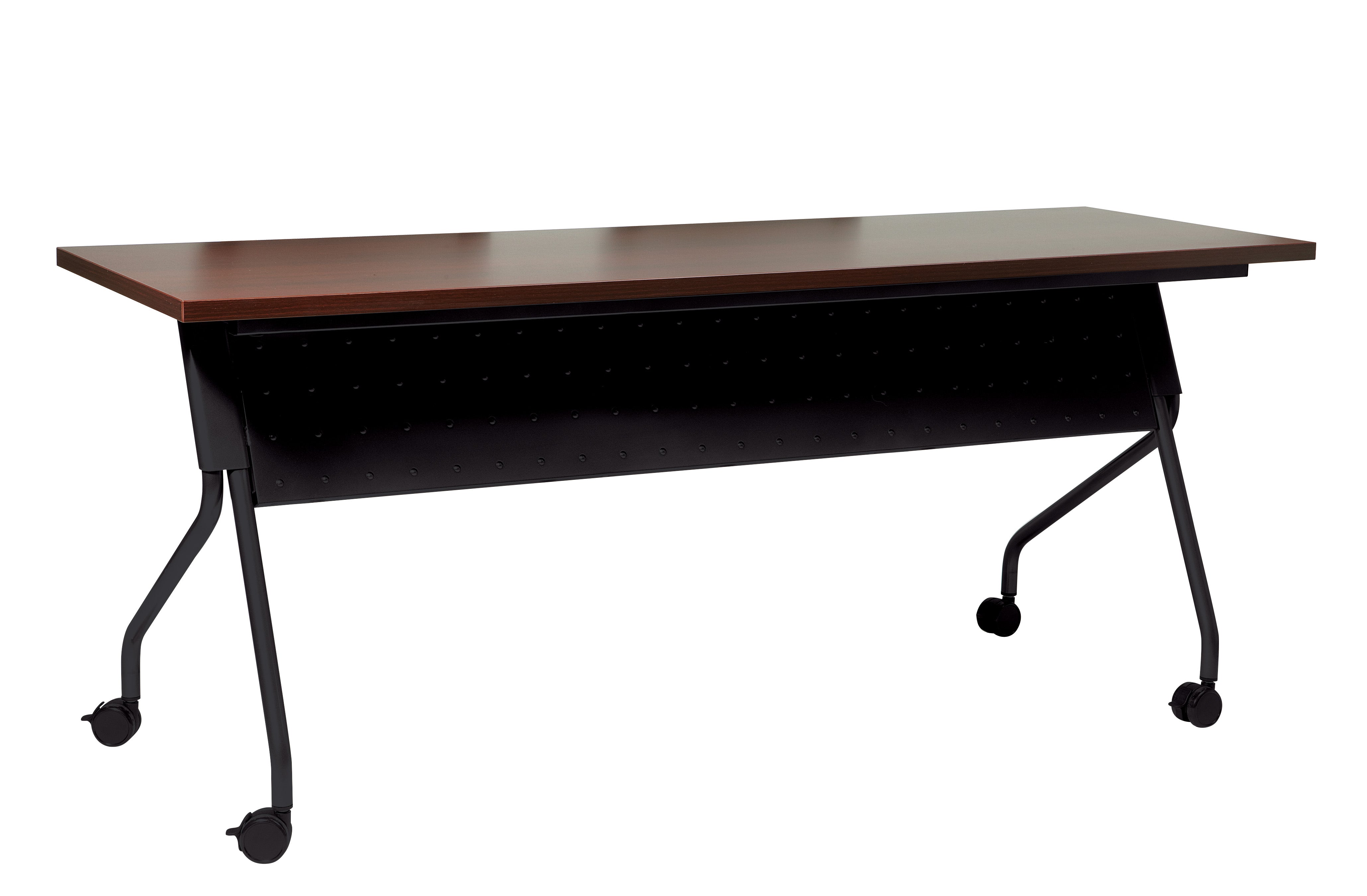 6' Black Frame With Mahogany Top