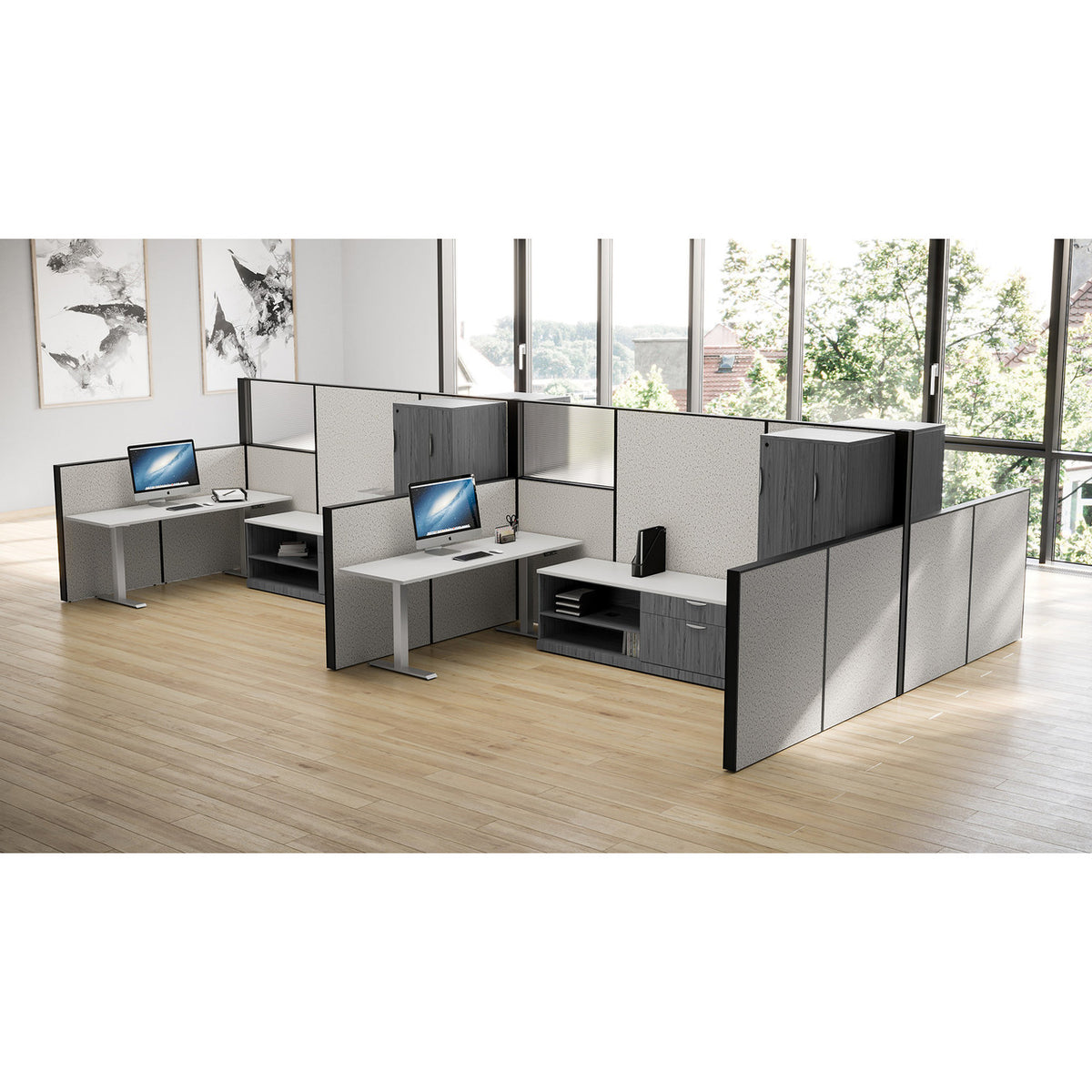 OfficeSource Complete Package 6 - As Shown with Desks (COMPLETEPACKAGE6)