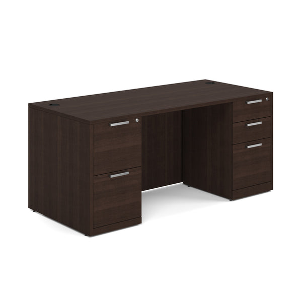 OfficeSource OS Laminate Double Full Pedestal Desk - 66'' x 30'' (DBLFDOS102)
