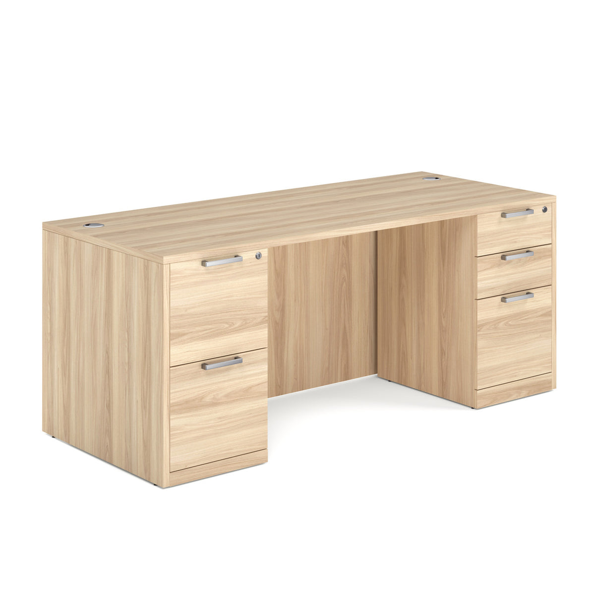 OfficeSource OS Laminate Double Full Pedestal Desk - 71'' x 30'' (DBLFDOS105)