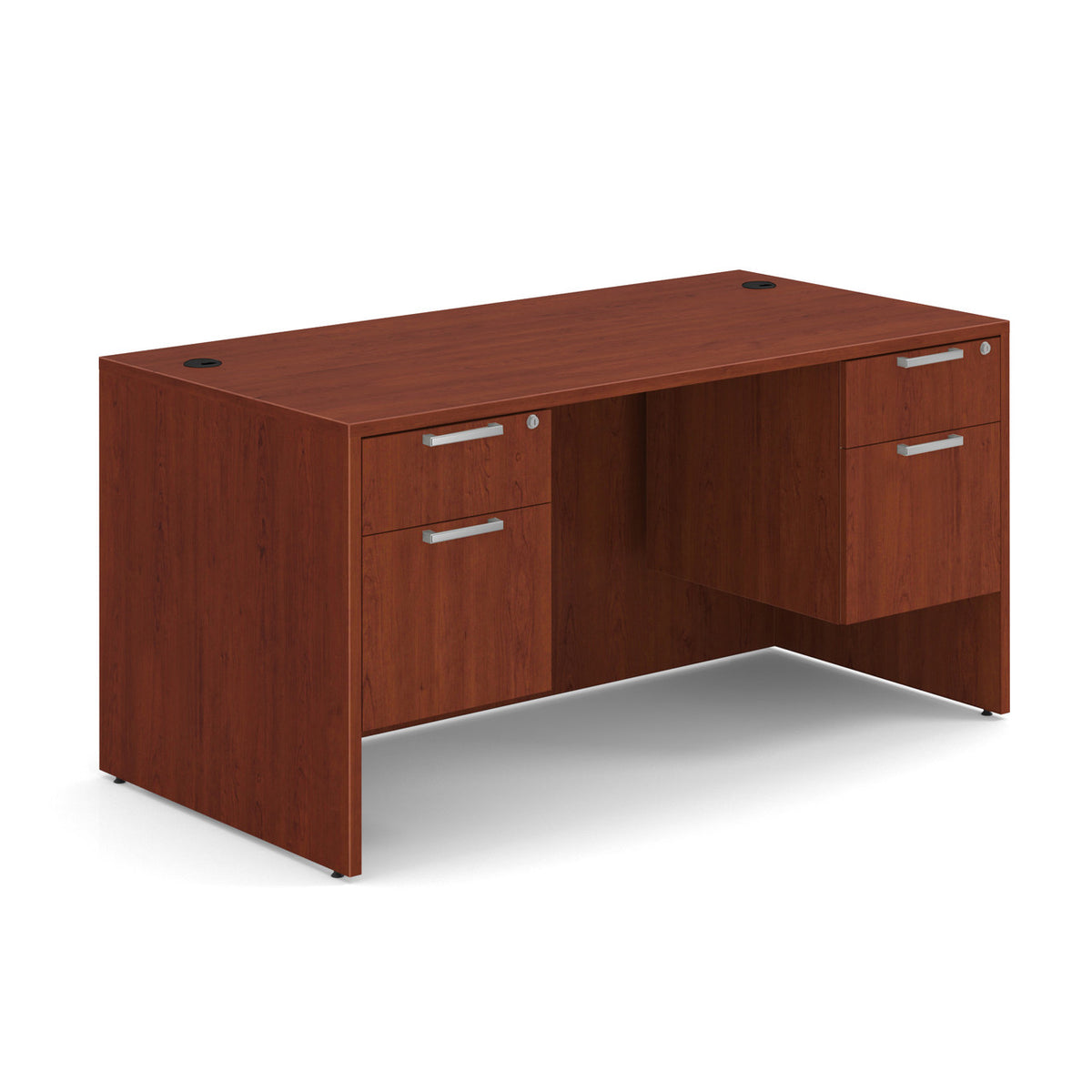 OfficeSource OS Laminate Double 3/4 Pedestal Desk - 60" x 30" (DBLHDOS103)