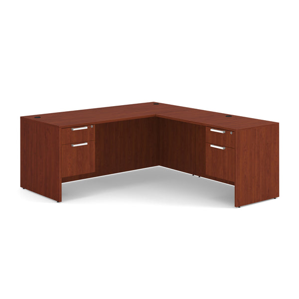 OfficeSource OS Laminate Double 3/4 Pedestal L-Desk - 71'' x 30'' (DBLHLOS105)