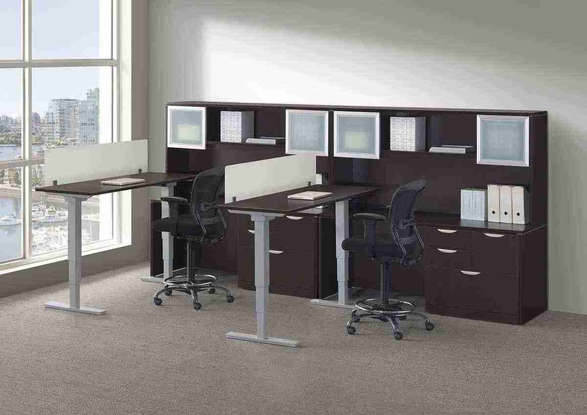 Pacific Laminate Height Adjustable Desk Typical A – view 1