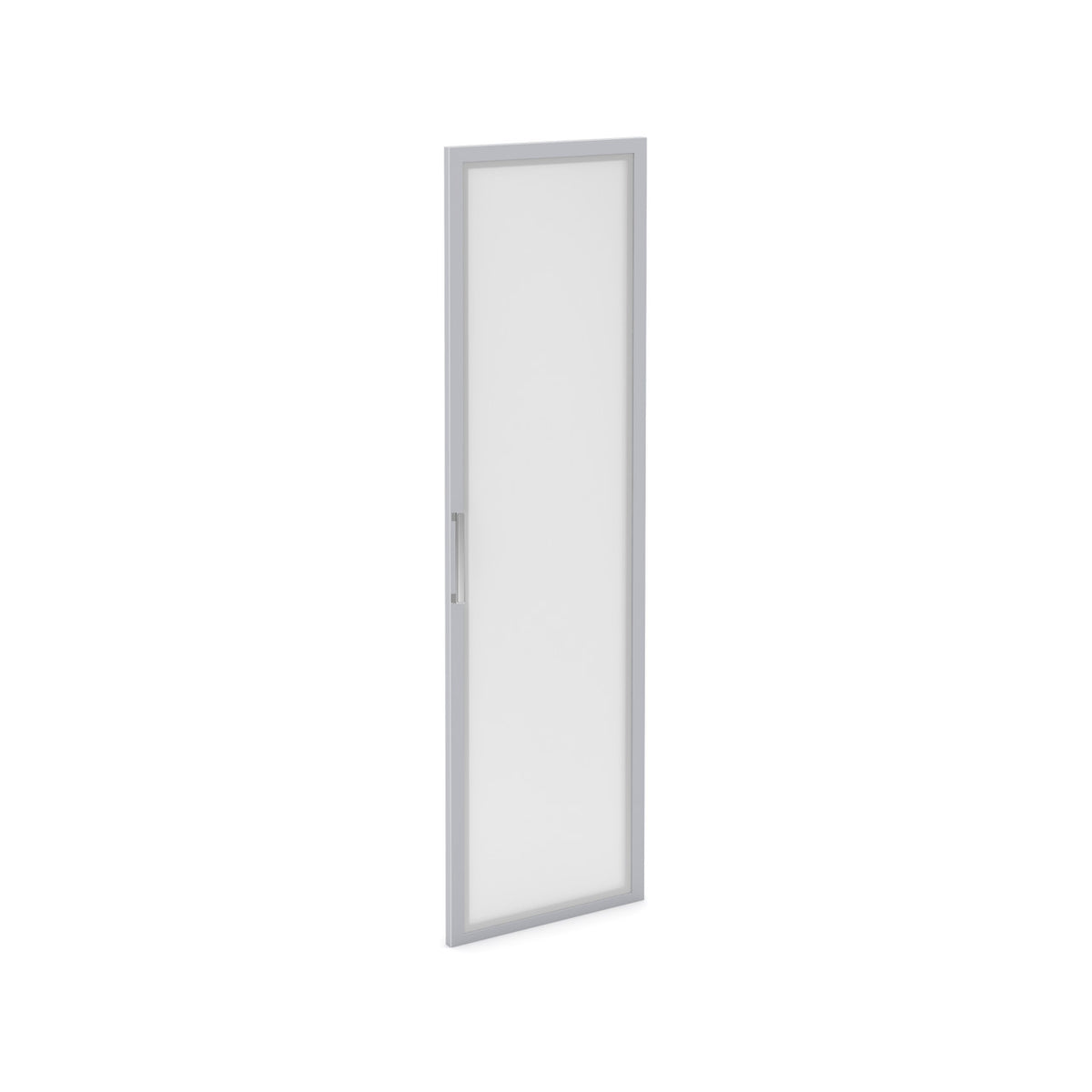 OfficeSource Storage & Wardrobe Cabinets Tempered Glass Silver Frame Cabinet Door For OS150, OS151 (OS150151SGDFR)