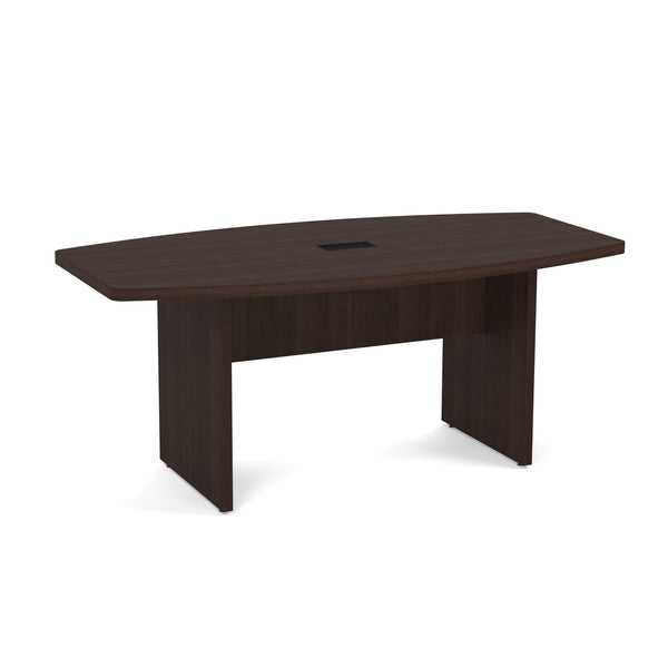 OfficeSource Boat Shaped Conference Table with Slab Base (OS235)